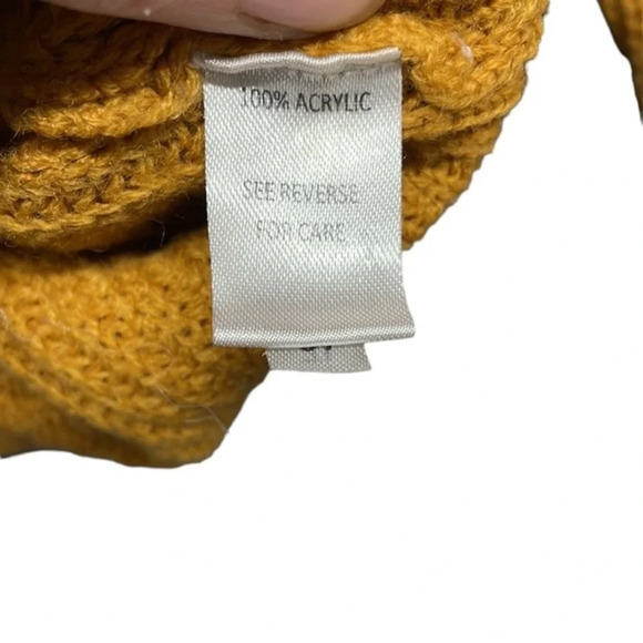 Moral Fiber Mustard/Gold Colored Fall Sweater Size Medium (M) - Picture 8 of 9